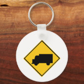 Warnschild für den Straßenverkehr Schlüsselanhänger (Rückseite)