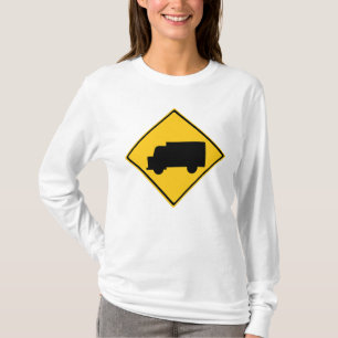 Warnschild für den Straßenverkehr T-Shirt