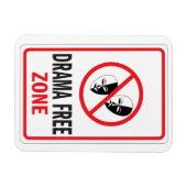 Warnschild für die freie Zone Magnet (Horizontal)