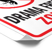 Warnschild für die freie Zone Poster (Ecke)