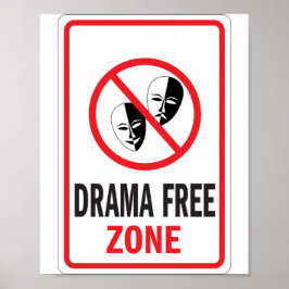 Warnschild für die freie Zone Poster