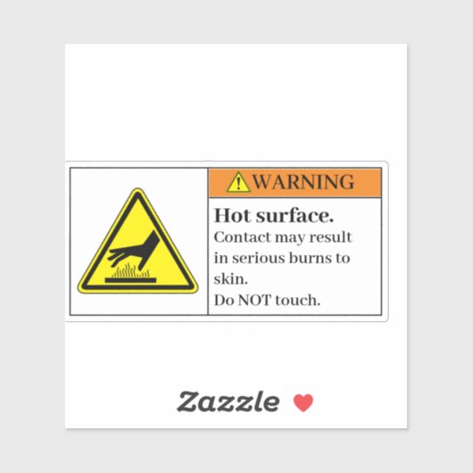 Warnschild für die Oberfläche Aufkleber (Blatt)