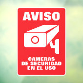 Warnschild für die spanische Sicherheitskamera Fensteraufkleber (Blatt 3)
