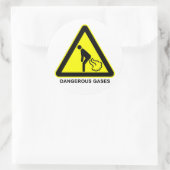 Warnschild für gefährliche Gase Runder Aufkleber (Tasche)