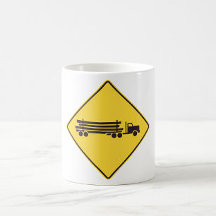 Warnschild für Holztransporter Straßenverkehrssich Kaffeetasse