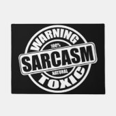 Warnschild für toxisches Sarcasm Fußmatte (Vorderseite)