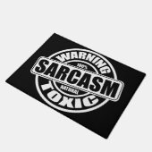 Warnschild für toxisches Sarcasm Fußmatte (Schrägansicht)