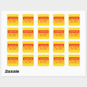Warnschild für Vater Jokes Quadratischer Aufkleber (Blatt)