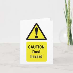 Warnschild Gefahr durch Staub Karte
