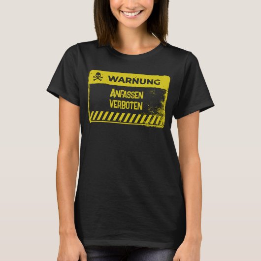 Warnschild gelb T-Shirt (Vorderseite)