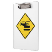 Warnschild Hubschrauber Klemmbrett (Links)