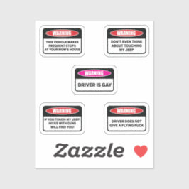 Warnschild-III-Aufkleber Aufkleber