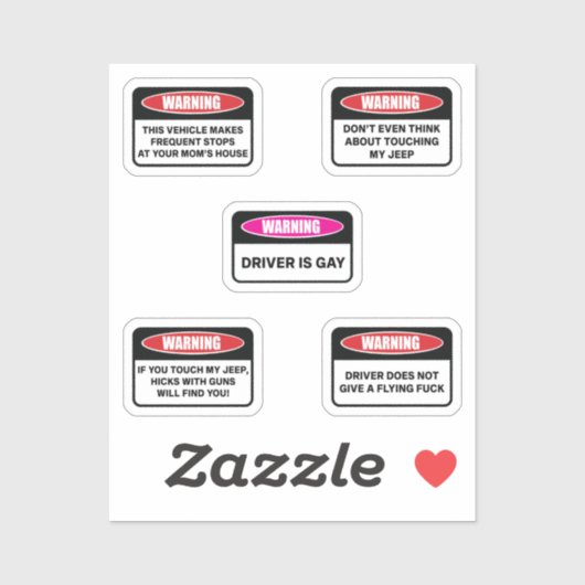 Warnschild-III-Aufkleber Aufkleber (Blatt)