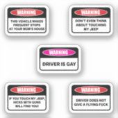 Warnschild-III-Aufkleber Aufkleber (Vorderseite)