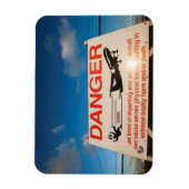 Warnschild in der Nähe des Flughafens St. Maarten Magnet (Vertikal)