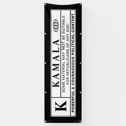 Warnschild kamala banner (Vertikal)