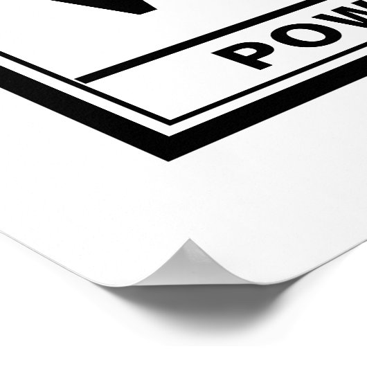 Warnschild Poster (Ecke)