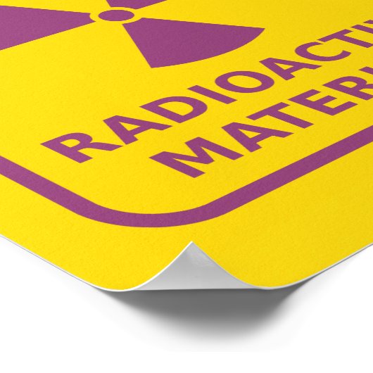 Warnschild Poster (Ecke)