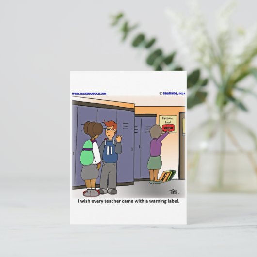 Warnschild Postkarte (Stehend Vorderseite)