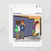 Warnschild Postkarte (Vorne/Hinten)