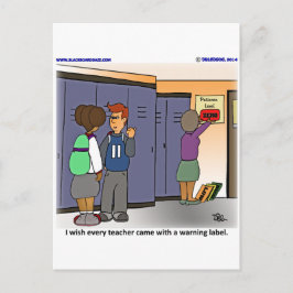 Warnschild Postkarte