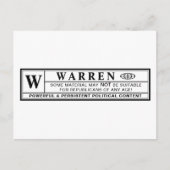 Warnschild Postkarte (Vorderseite)