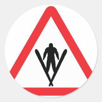 Warnschild Runder Aufkleber