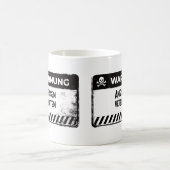 Warnschild schwarz kaffeetasse (Mittel)