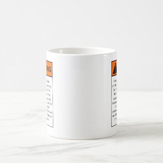 Warnschild Spaß Funny Kaffeetasse (Mittel)