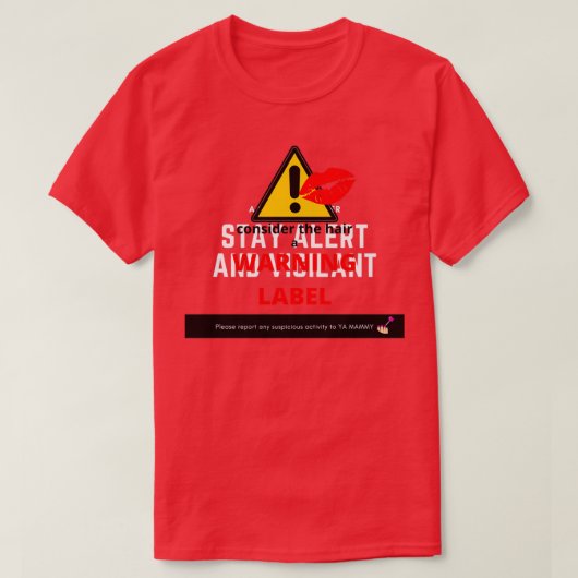 Warnschild T-Shirt (Design vorne)