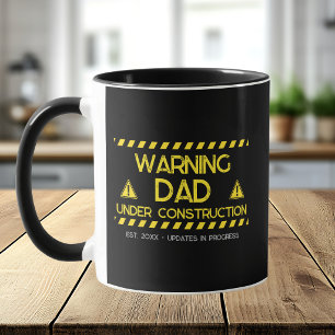 Warnschild Vater im Bau Geschätztes Jahr Tasse