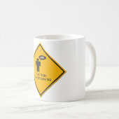 Warnschild - Vorsicht Mansplaining. Kaffeetasse (VorderseiteRechts)