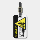 Warnschild Vorübergehendes personalisiertes LT Gepäckanhänger (Vorderseite vertikal)