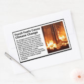 Warnschild zum Klimawandel Rechteckiger Aufkleber (Umschlag)