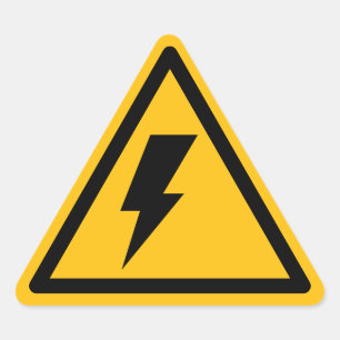 Warnschilder Elektrischer Schlag Dreieckiger Aufkleber
