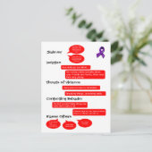 Warnschilder-Karte Postkarte (Stehend Vorderseite)