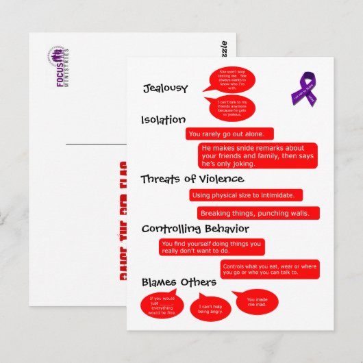 Warnschilder-Karte Postkarte (Vorne/Hinten)