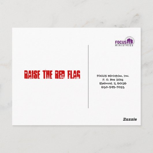 Warnschilder-Karte Postkarte (Rückseite)