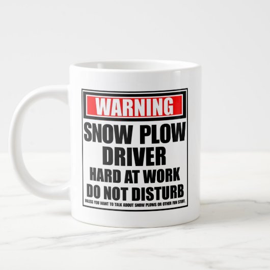 Warnschnee-Pflug-Treiber bei der Arbeit Jumbo-Tasse (Links)