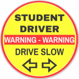 Warnschüler (Drive Slow) Gelbe Schule Aufkleber