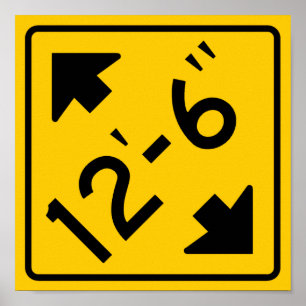 Warnsignal-Highway-Zeichen Poster