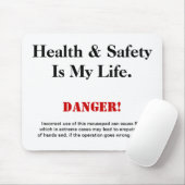 Warnsignal-Maus für Gesundheit und Sicherheit Mousepad (Mit Mouse)