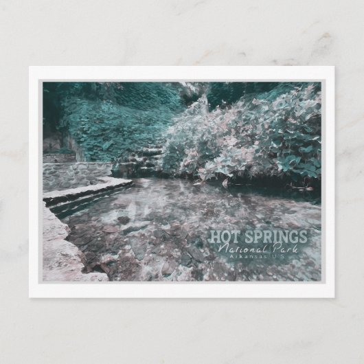 WARNSPRINGS ARKANSAS WATERCOLOR - ARKANSAS US POSTKARTE (Vorderseite)