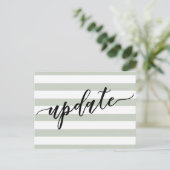Warnstreifen auf Hochzeitsaktualisierungen verscho Postkarte (Stehend Vorderseite)