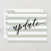 Warnstreifen auf Hochzeitsaktualisierungen verscho Postkarte (Vorne/Hinten)