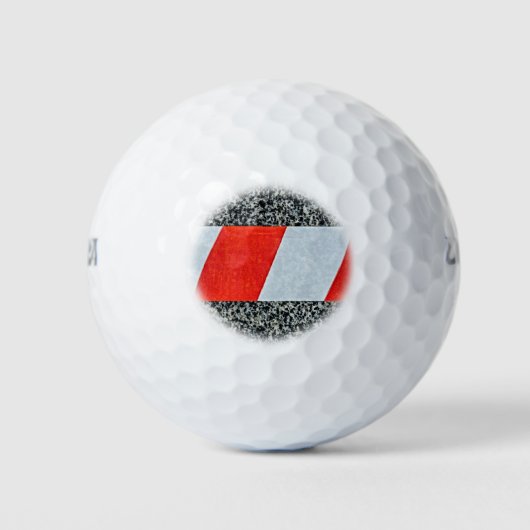Warnstreifen über Granit Golfball (Vorderseite)