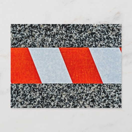 Warnstreifen über Granit Postkarte (Vorderseite)