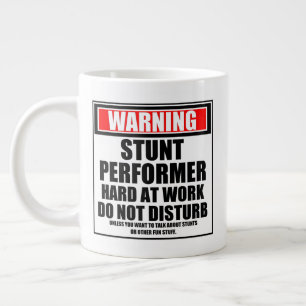 Warnstunt Performer hart am Arbeitsplatz Jumbo-Tasse