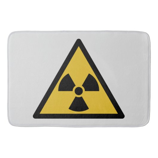 Warnsymbol (Radioaktive Gefahr) Badematte (Vorderseite)