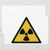 Warnsymbol (Radioaktive Gefahr) Briefpapier (Vorne/Hinten)